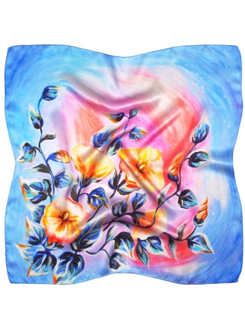 AD7-061 Apaszka jedwab 100% drukowana obraz olejny 68x68cm